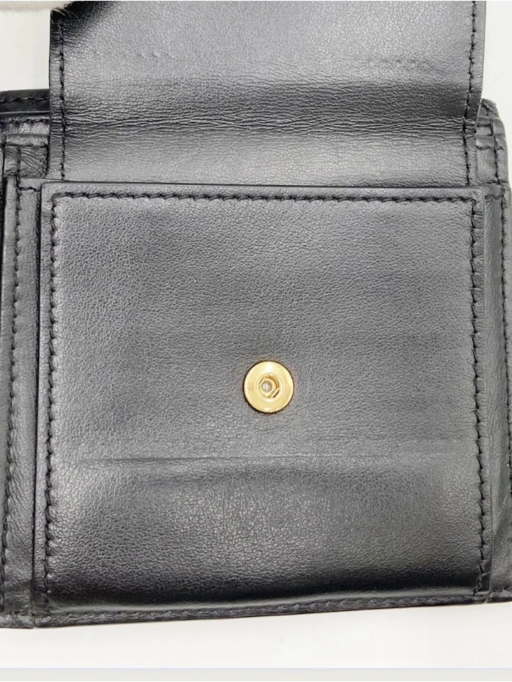 Celine Brown and Black Triomphe Canvas Card Holder with Gold Logo